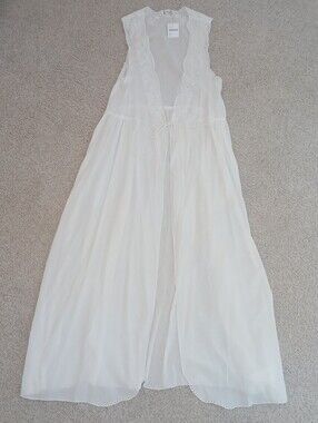 Intimately Free People Sheer Ivory Sleeveless Maxi Shirt NEW XS